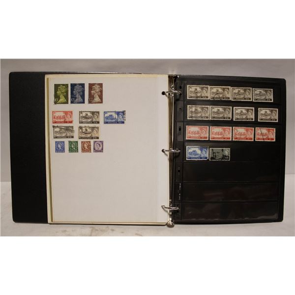 BINDER OF VINTAGE BRITISH STAMPS FULL