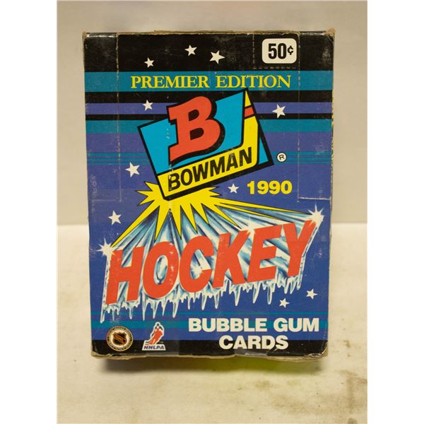 NEW SEALED BOX OF 36 BOWMAN 1990 WAX