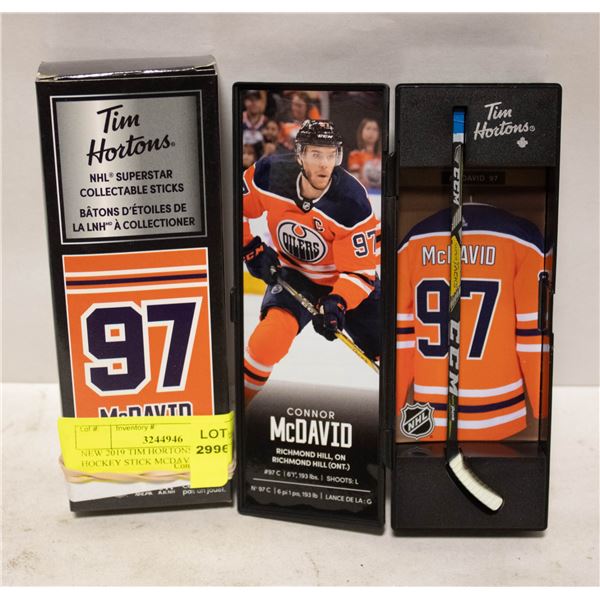 NEW 2019 TIM HORTONS NHL HOCKEY STICK MCDAVID