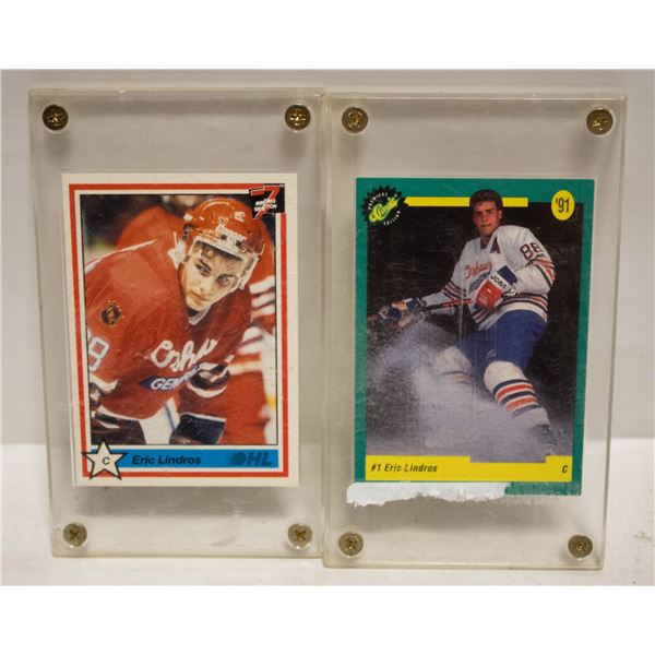 LOT OF 2 ERIC LINDROS ROOKIE CARDS