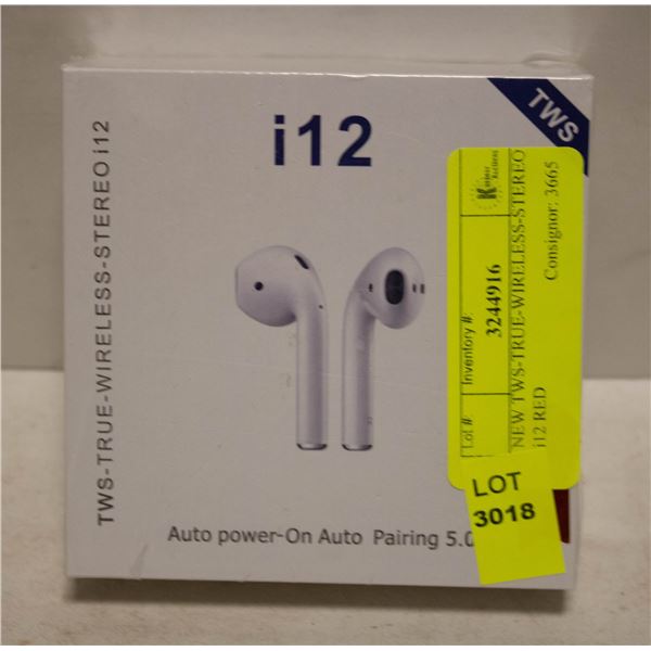 NEW TWS-TRUE-WIRELESS-STEREO i12 RED