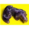 Image 1 : 12)  NATURAL AMETHYST THAT IS CARVED INTO A LIZARD
