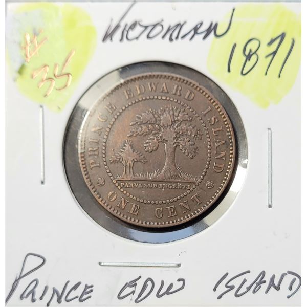 28) NOVA SCOTIA 1861 VICTORIAN LARGE PENNY.