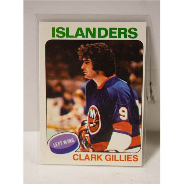 1975-76 O-PEE-CHEE CLARK GILLIES (HOF) ROOKIE CARD