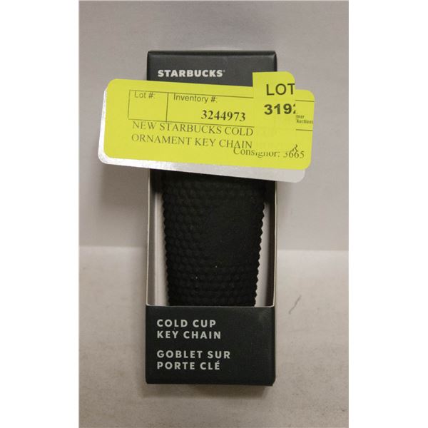 NEW STARBUCKS COLD CUP ORNAMENT KEY CHAIN HUNTER