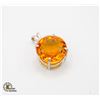 Image 1 : 33.60cts CITRINE GEMSTONE .925 PENDANT, COA RRV