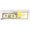 Image 1 : 4 IN SEQUENCE GENUINE USA $2 GOLD PLATED NOTES