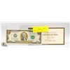 Image 1 : USA $2 GOLD PLATED NOTE UNCIRCULATED
