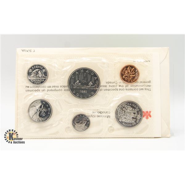 1980 CANADA BRILLIANT UNCIRCULATED COIN SET,