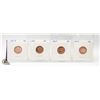 Image 1 : 1958-1963 x4 CANADA BRILLIANT UNC. 1 CENT COINS