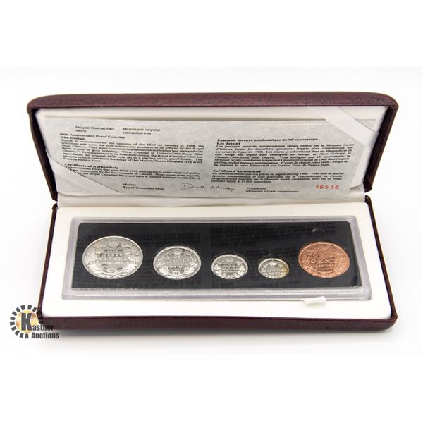 1908-1998 .925 SILVER CANADA 90TH ANNIV. PROOF SET