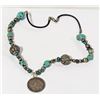 Image 1 : 1931 FRENCH COIN AND AMAZONITE BEAD NECKLACE