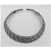 Image 1 : BASKET WEAVE OPEN NECK CUFF COLLAR
