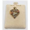 Image 1 : PEOPLES JEWELLERS 10KT GOLD HEART PENDANT IN BOX