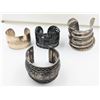 Image 1 : INDIAN LARGE CUFF BRACELETS- LOT OF 4 ASSORTED