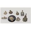 Image 1 : ESTATE LOT OF SILVER PENDANTS- SOME STAMPED (8)