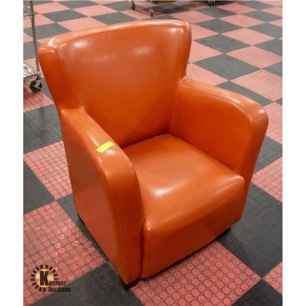 LEATHER ACCENT LOUNGER