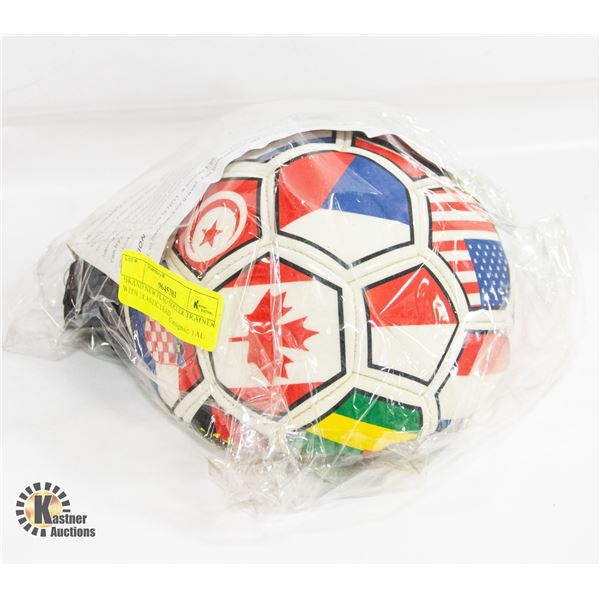 BRAND NEW FLAG SOCCER TRAINER WITH ELASTIC LEAD