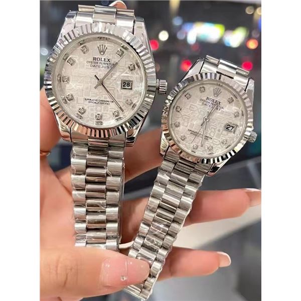 NEW REPLICA R0LEX "DATE JUST" COUPLES QUARTZ WATCH