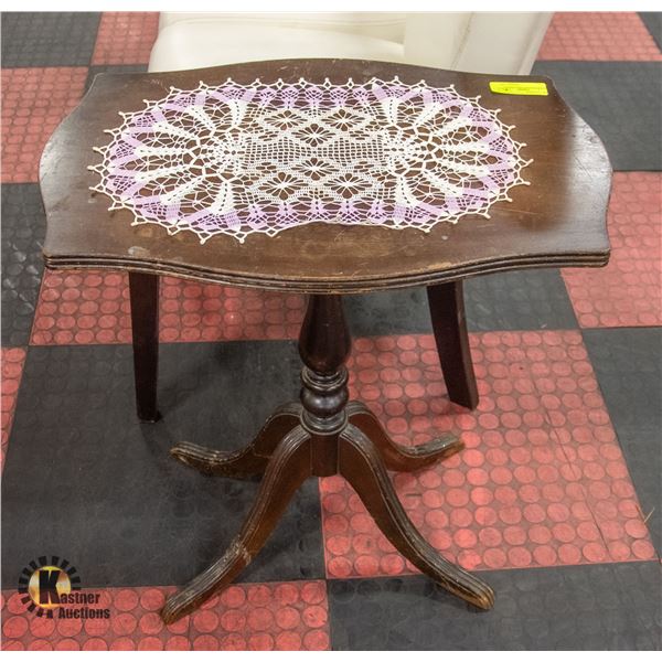 ANTIQUE WOOD TABLE-ESTATE 24" X 16" X 26"