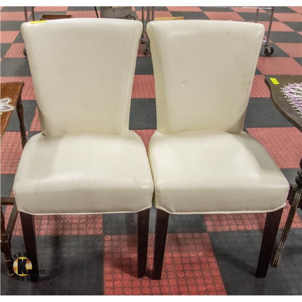 2 WHITE DINETTE CHAIRS