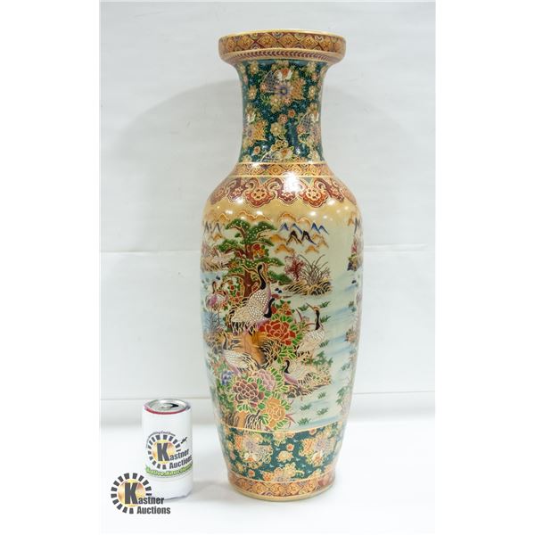 LARGE HAND PAINTED CHINESE VASE