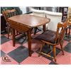Image 1 : PINE DOUBLE DROP LEAF TABLE W/2 CHAIRS
