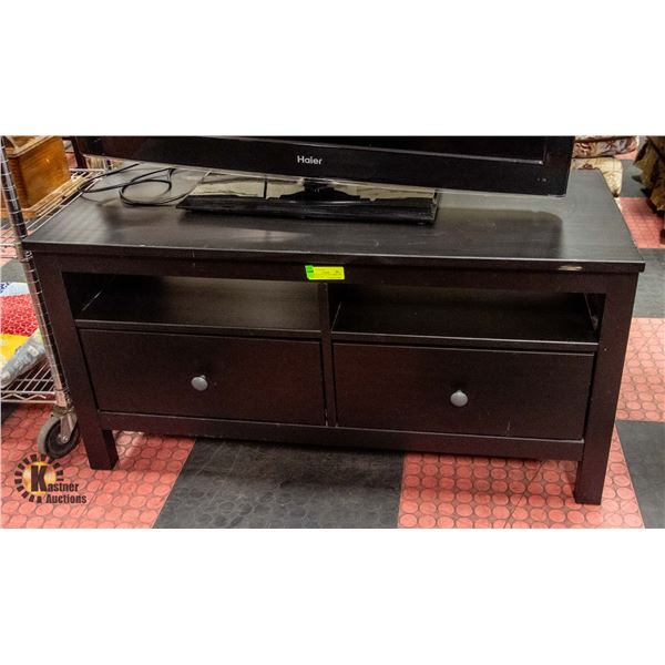 TV STAND 18" X 43" X 22" HIGH C/W DRAWERS AND