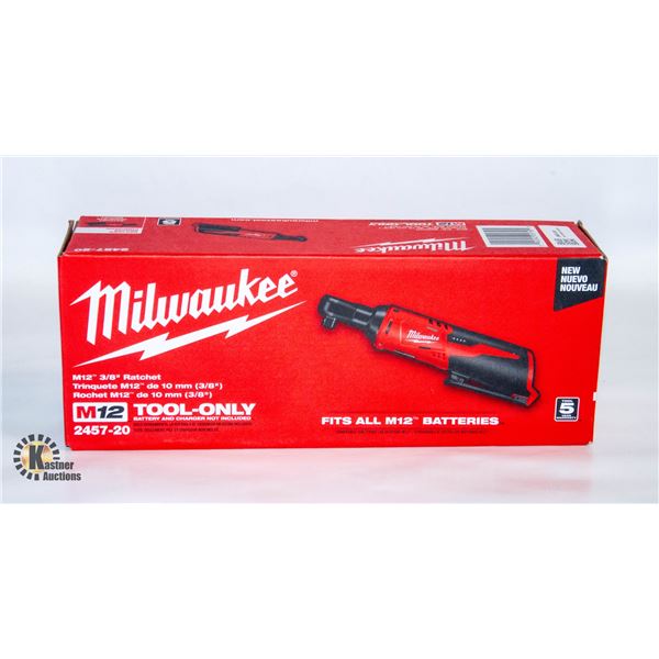 NEW MILWAUKEE M12 CORDLESS 3/8 RACTHET