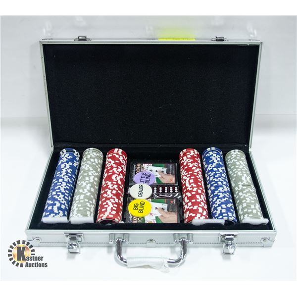 NEW 300 POKER 11.5G CHIPS, NEW CARDS, 5 DICE, 3
