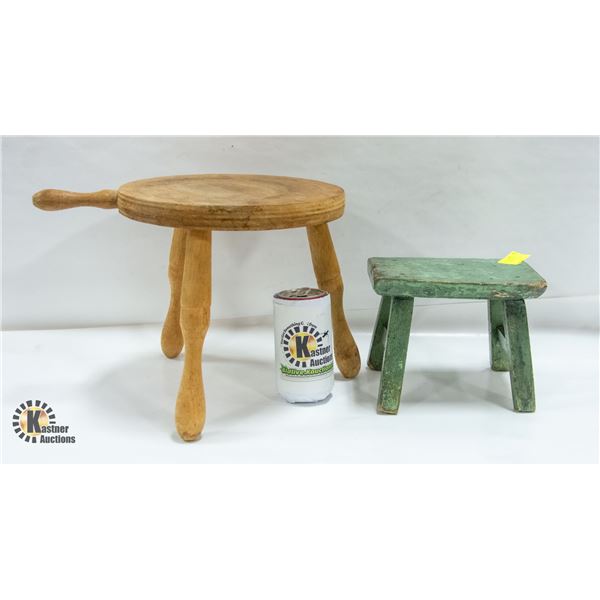 ANTIQUE MILKING STOOLS TOGETHER-ESTATE