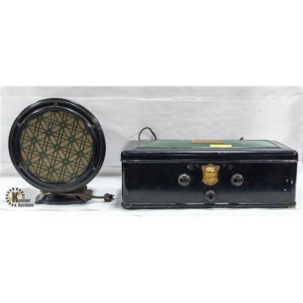 ANTIQUE ATWATER KENT RADIO WITH SPEAKER VERY