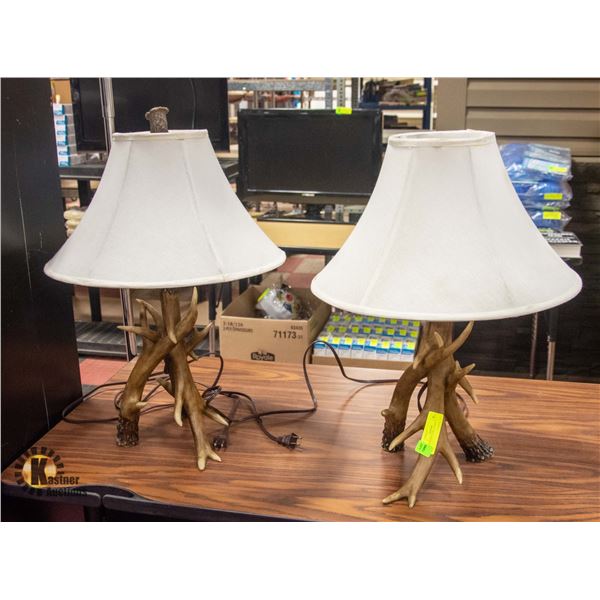 2 ANTELOPE HORN LAMPS