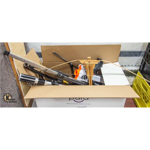 BOX OF KIDS TOY WEAPONS