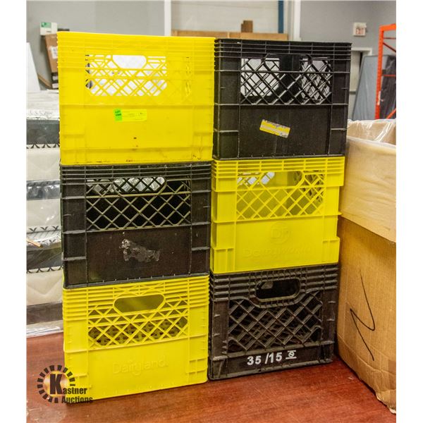 6 STACKABLE CRATES