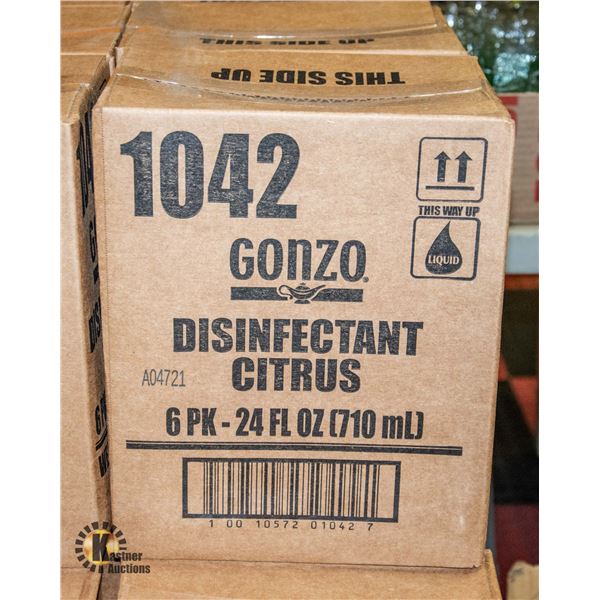 CASE OF GONZO CITRUS DISINFECTANT 6PK X 710ML