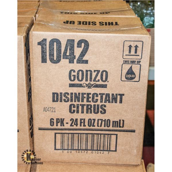 CASE OF GONZO CITRUS DISINFECTANT 6PK X 710ML