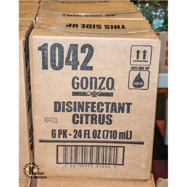 CASE OF GONZO CITRUS DISINFECTANT 6PK X 710ML