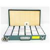 Image 1 : COINS IN 2X2 PROTECTORS IN METAL COIN COLLECTOR