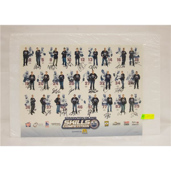 2007/08 EDMONTON OILERS TEAM SIGNED POSTER