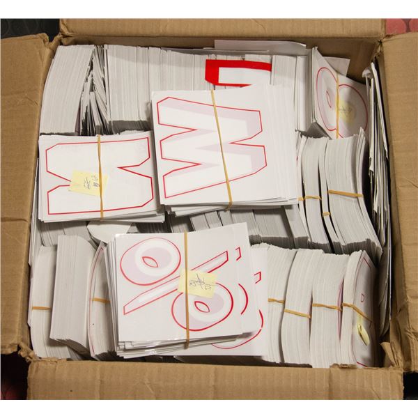 CASE OF VINYL LETTERS & NUMBERS