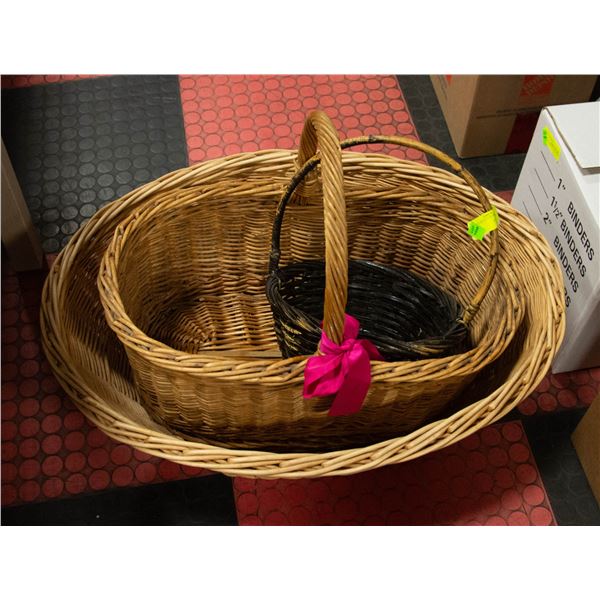 2 LARGE BASKETS & 1 SMALL BASKET