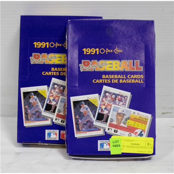 1991 OPC PREMIER BASEBALL CARD BOXES