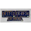 Image 1 : 1973 SET OF 3 ALBERTA LICENSE PLATES