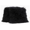 Image 1 : 2 X 18" PURE WOOL PILLOWS BLACK