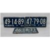 Image 1 : 1964 ALBERTA FARM LICENSE PLATES SET OF 3