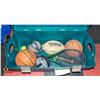 Image 1 : BIN OF SPORTS BALLS & RACKETS