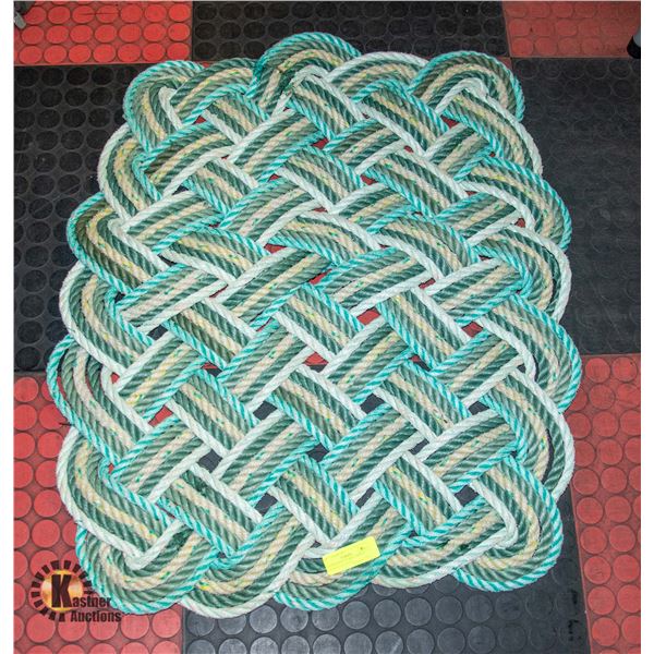 HANDMADE HORSE LARIAT WOVEN PORCH RUG-ESTATE