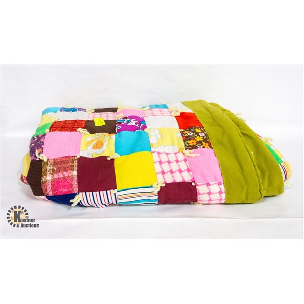 ANTIQUE PATCHWORK QUILT-ESTATE