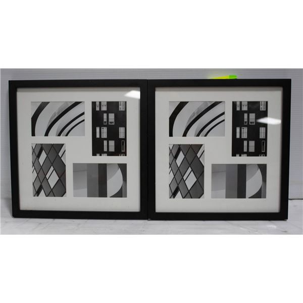 PAIR OF BLACK FRAMED PHOTO FRAMES